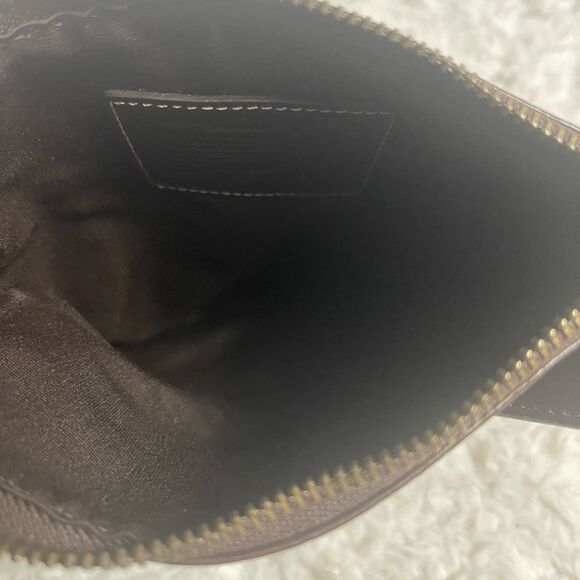 COACH Brown/Gold Metallic Signature Patchwork crossbody bag. - Picture 14 of 15